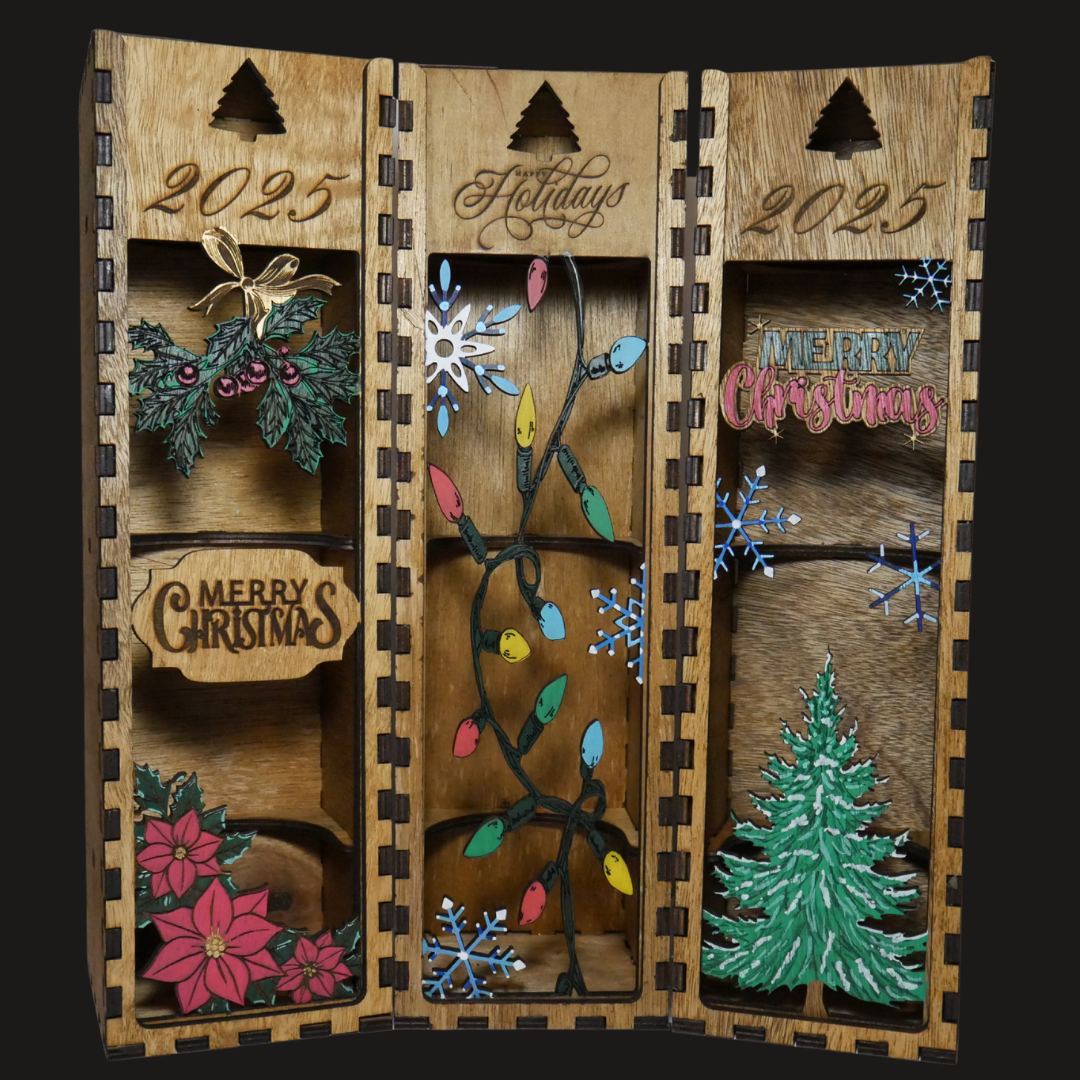 Christmas/Winter Themed Wine Boxes