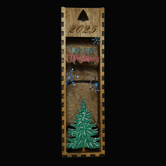 Merry Christmas Tree Wine Box