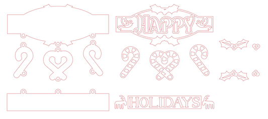 Hanging Sign "Happy Holidays"