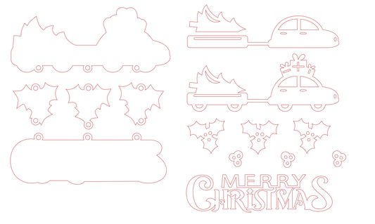 Hanging Sign "Merry Christmas Traveler"