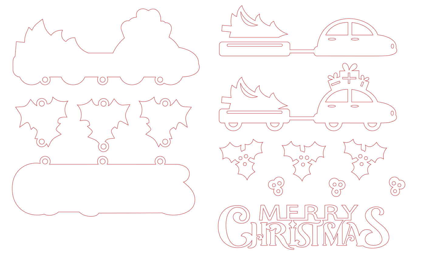 Hanging Sign "Merry Christmas Traveler" HS-03