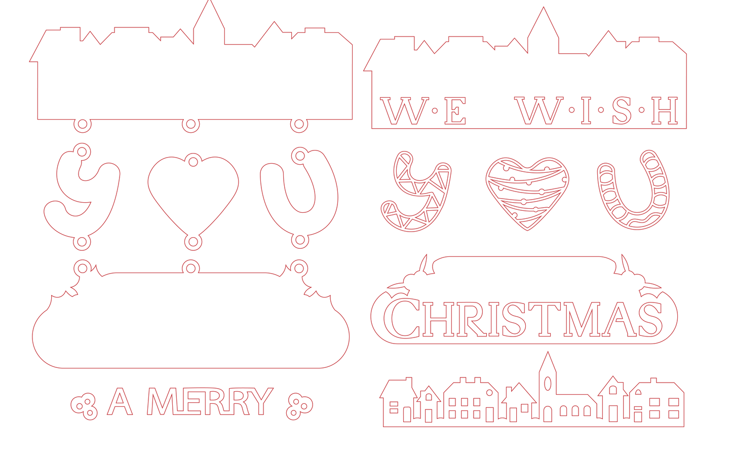 Hanging Sign "We Wish You A Merry Christmas" HS-10