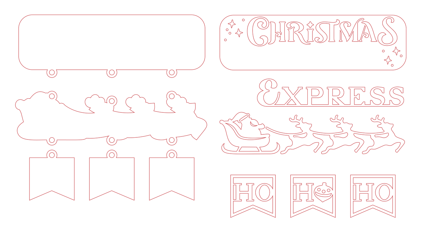 Hanging Sign "Christmas Express"