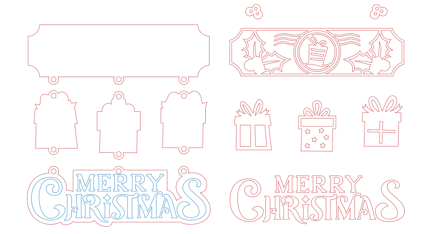 Hanging Sign "Merry Christmas" HS-08