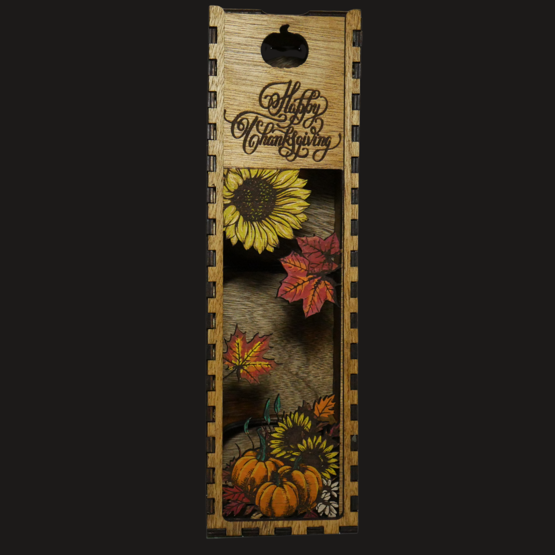 Sunflowers and Pumpkins Wine Box