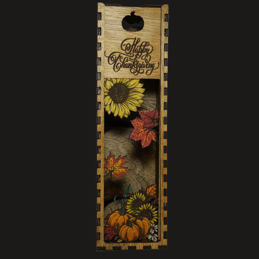 Sunflowers and Pumpkins Wine Box