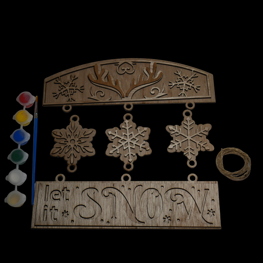 Hanging Sign "Let It Snow" HS-02