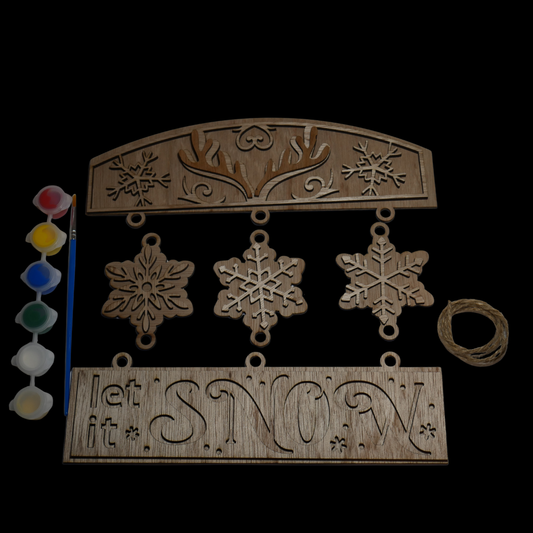 Hanging Sign "Let It Snow" HS-02