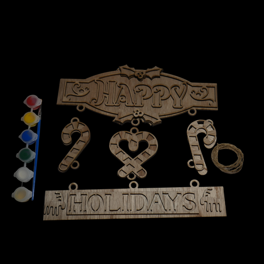 Hanging Sign "Happy Holidays" HS-07