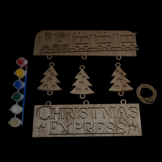Hanging Sign "Christmas Express Trains" HS-05