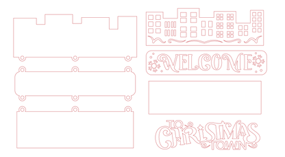 Hanging Sign "Welcome to Our Christmas Town" HS-04