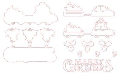 Hanging Sign "Merry Christmas Traveler" HS-03