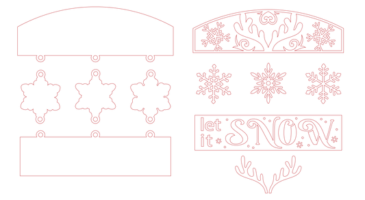 Hanging Sign "Let It Snow"