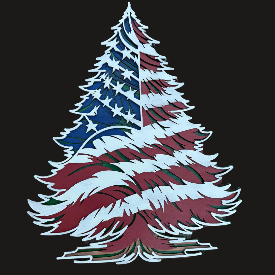 Patriotic Christmas Tree