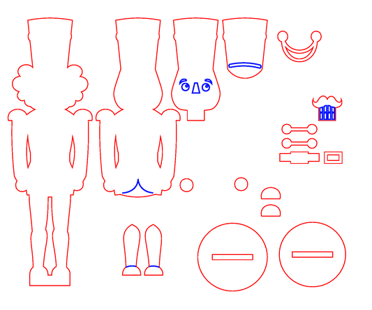 12″ Layered Wooden Nutcracker Craft Kit "Soldier"